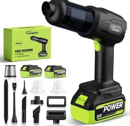 Cordless Car Vacuum Cleaner, 35000pa Powerful Handheld Vacuum & Air Duster with 2 Batteries, Portable Rechargeable Vacuum for Car Detailing, Pet Hair,
