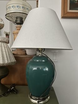 Vintage Lamp Beautiful Green Color 