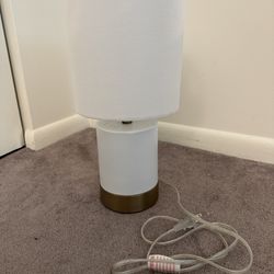 Lamp - Small, White And Gold