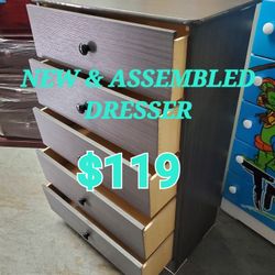 New Assembled Grey Drawer Dresser Chest Available In Other Colors 