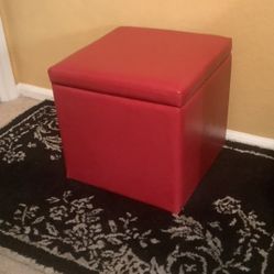 Storage Cube , Trunk, Organize Faux Leather Stool Ottoman 