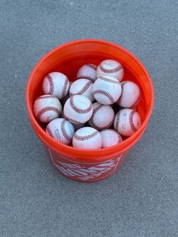 Bucket of 50 Leather Baseballs ⚾️ $75.