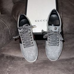 Gucci Web Glitter Sparkle Women’s Sneakers Low Top Size 36 Size 6