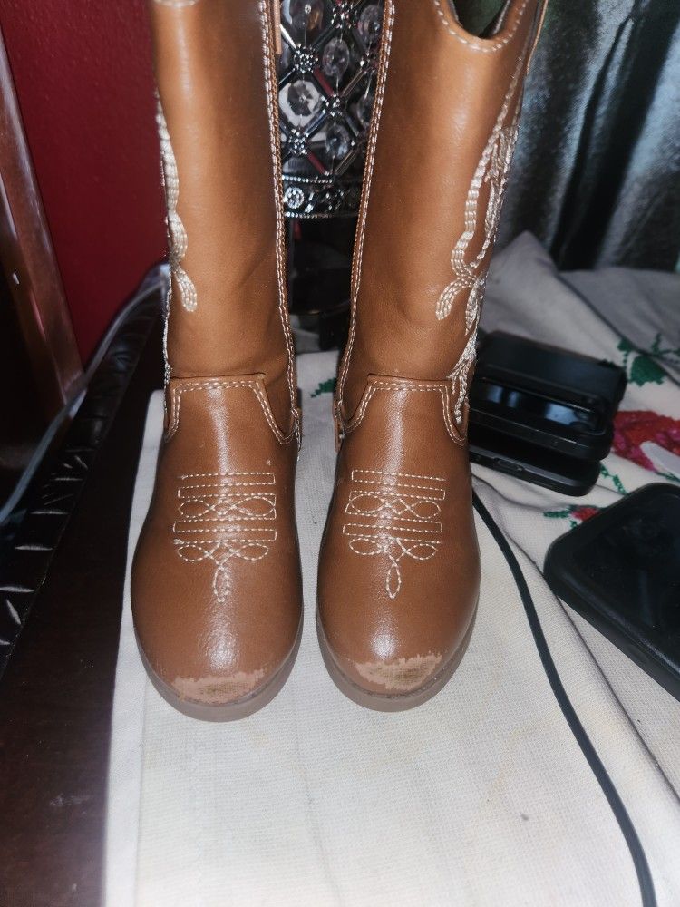 Brown Little Girls Boots