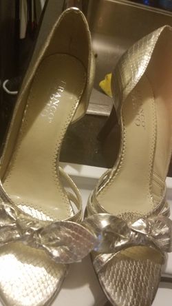 sz7.5 silver smll heel shoes franco sarto if up i jve thm