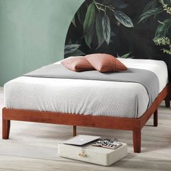 Zinus Wen Wood Platform Bed Frame/Solid Wood Foundation/Wood Slat Support/No Box Spring Needed/Easy Assembly, Twin
