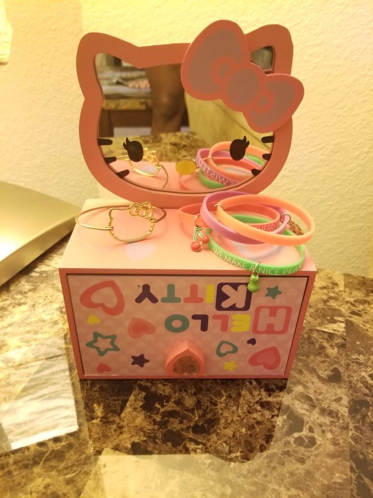 Hello Kitty Jewelry Box & other items