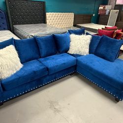 Sectional Royal Blue 