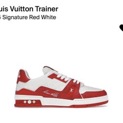 Louis Vuitton Trainer #54 Signature Red White