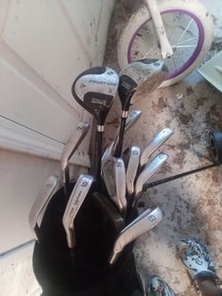Golf clubs with bag