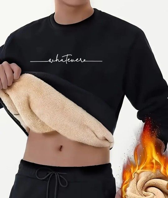 Fleece Lined Sweat Shirt Large