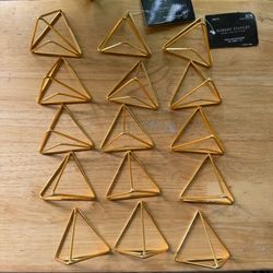 15 Golden Metal  Placecard Holders