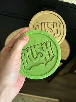 3d printed Rush coasters
