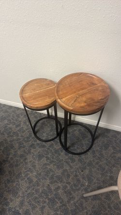Two matching end tables
