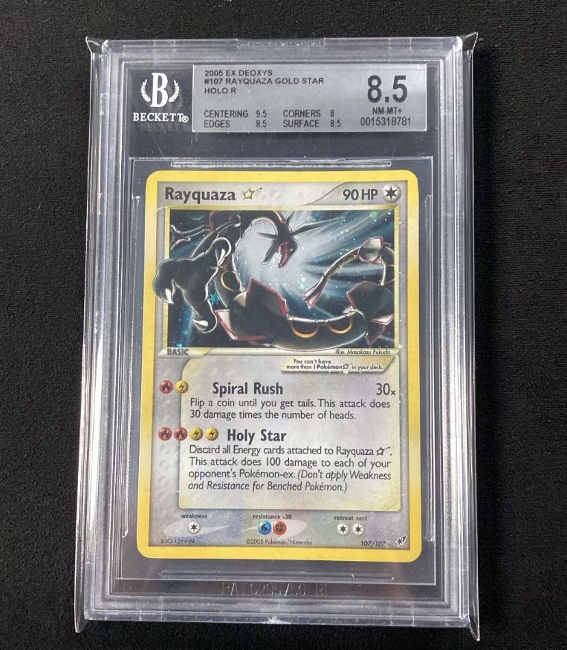 Gold Star Rayquaza Bgs 8.5