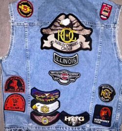 Harley Vintage 90s Jean Denim Vest With Harley-Davidson Patches Size Large L