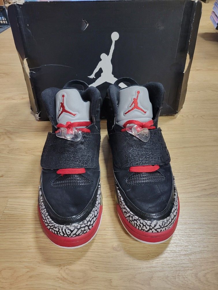Nike Air Jordan Son Of Mars Cement Gray Black Bred Sz 10.5 512245-001