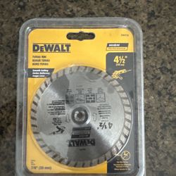 New DeWalt 4-1/2” Diamond Blade – Turbo Rim (Model DW4725) 