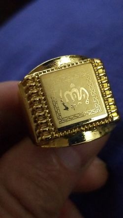 Men's gold Finished titanium polished ring size 11