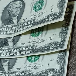 This Is A Lot Of 3 (1976) 2 Dollars Bill's 