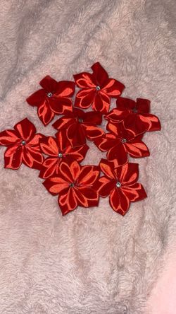 Red Ribbon Plumerias