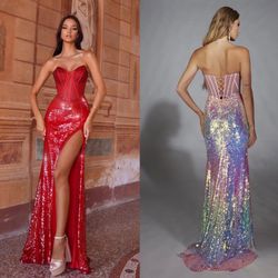 New With Tags Alyce Paris Strapless Corset Bodice Long Formal Dress & Prom Dress $159