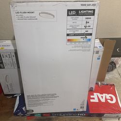 2 Of 32” Led Flush Mount , Dimmable 4000k Bright White