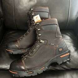 TIMBERLAND PRO ANTI FATIGUE BOOTS  NEW - Men's Size 13M Endurance 8-Inch Steel Toe Work Genuine Leather Boots