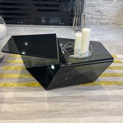 Modern Glass Coffee Table – Dark Smoked Glass