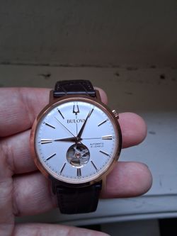 Bulova Authentic Gold Authentic Leather Watch