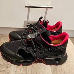 Christian Louboutin Red Runner Suede and Leather Sneaker