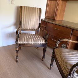 2 Chairs Luxury Solid Wood