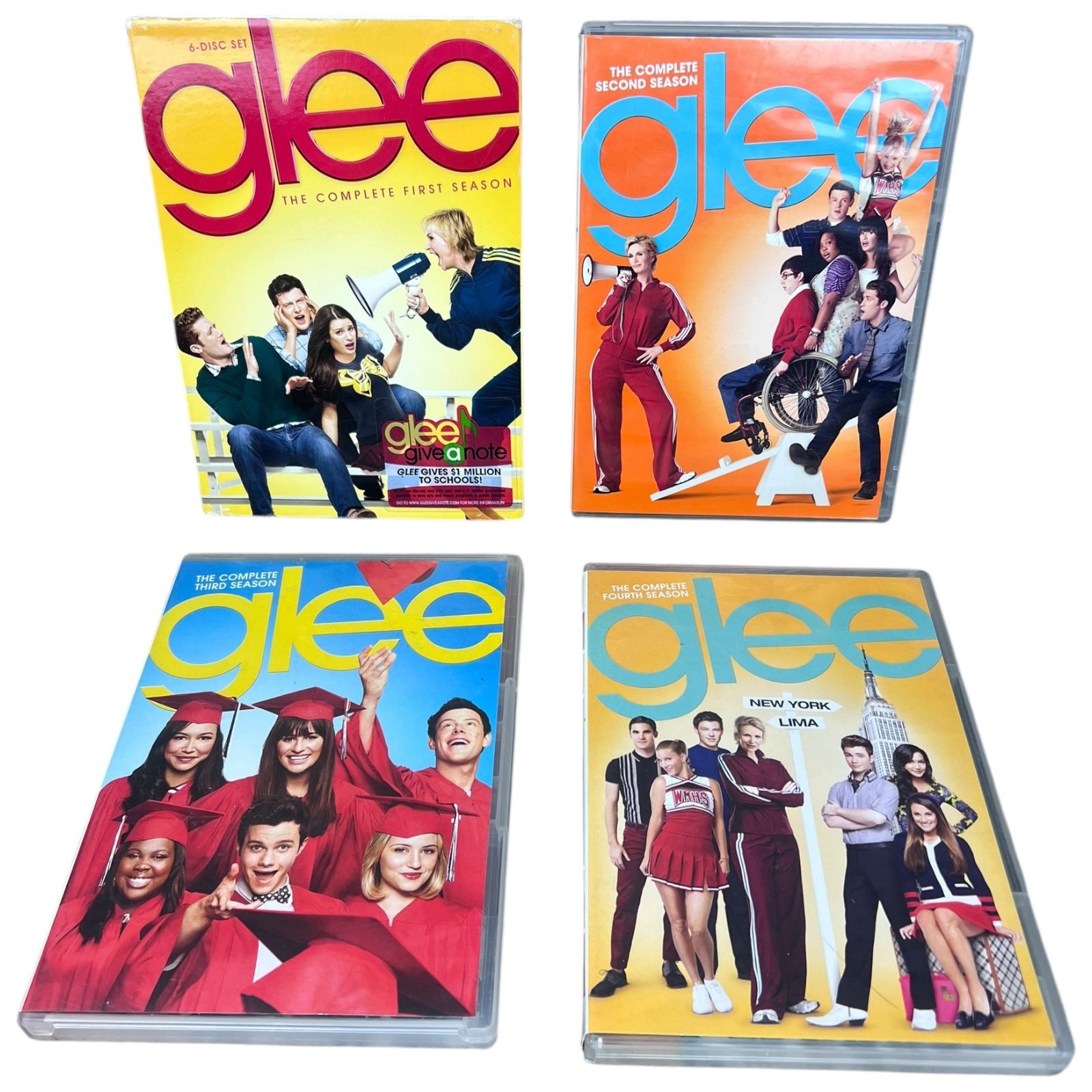 Glee: Tv Series Seasons 1-4 DVD Lot Seasons 1,2,3,4 On DVD Preowned