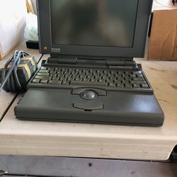 Apple Macintosh PowerBook 170 laptop from the early 1990s.