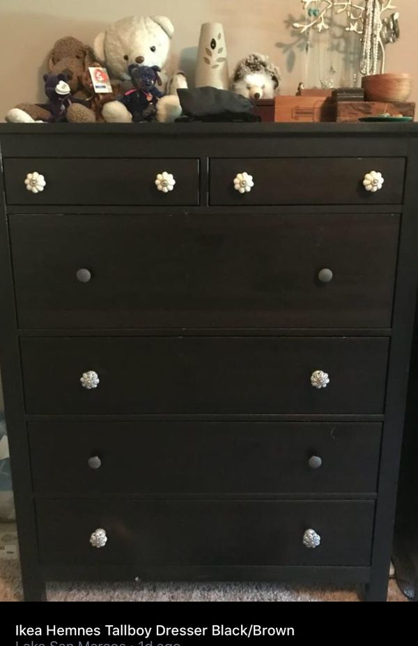 Hemnes Tallboy Dresser Black Brown For Sale In Vista Ca Offerup