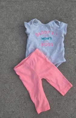 Carters Baby Girl Onesie and Leggings Set