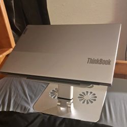 Grey Laptop Thinkbook With Free Stand