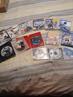 Playstation1, 2,3, and 4 games and 1 XBOX360 game