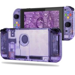 [Update Version] DIY Replacement Housing Shell Case Set for Switch NS NX Console and Right Left Switch Joy-Con Controller Without Electronics(Set-Atom