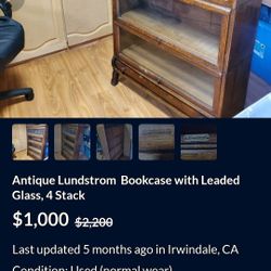 Antique  Lundstrom  With  Leade ,glass  Stack