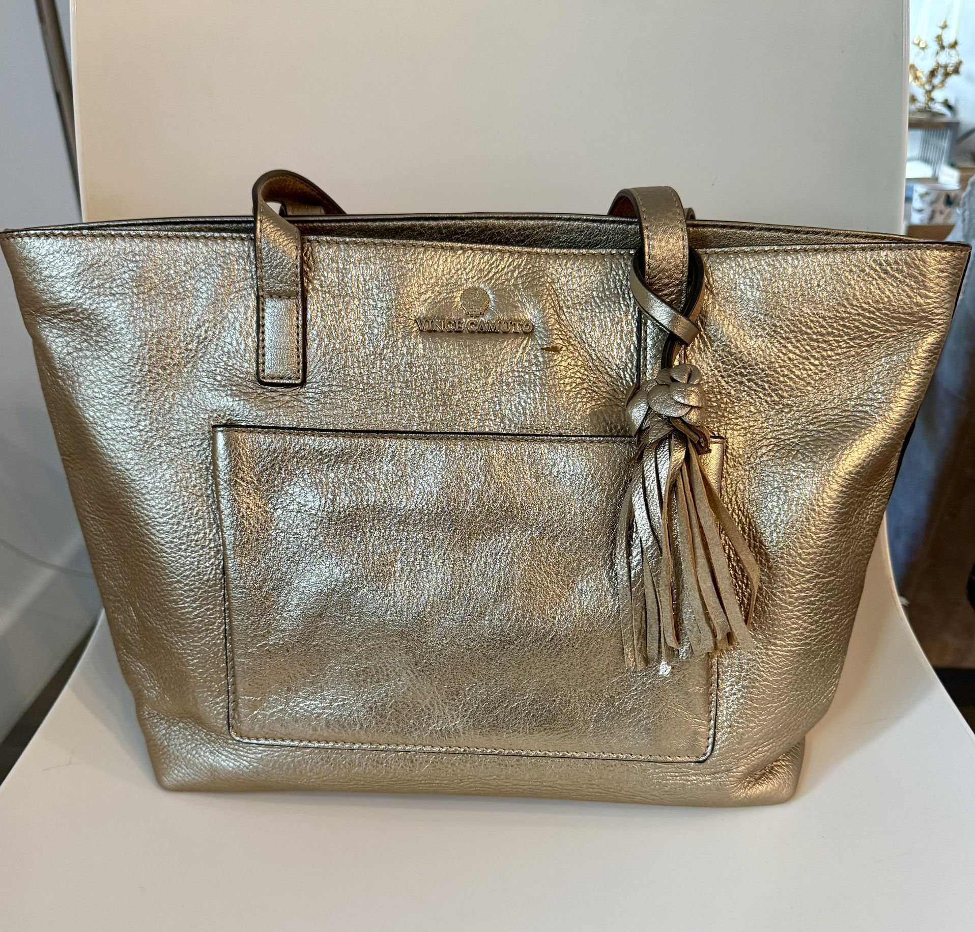 Vince Camuto Metallic Gold Tote
