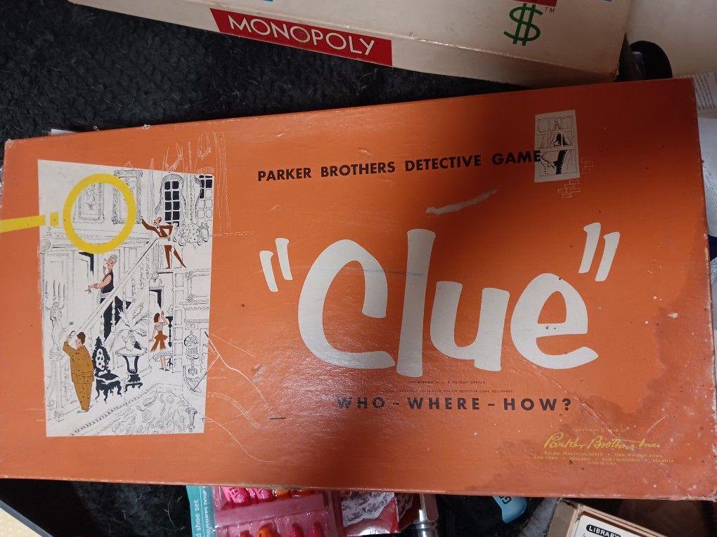 Vintage 1956 "Clue" Game
