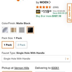 Moen Genta Single Handle Single Hole Bathroom Faucet