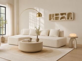 110inch White Compressed Sofa