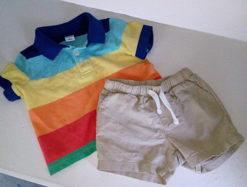 Old Navy- Shirt & Short Set For Baby Boy 3-6 months 