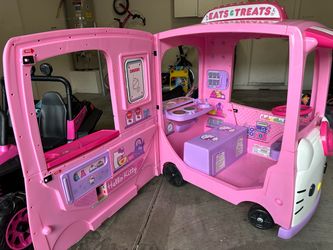 Rare Hello Kitty 12V Ride-On Food Truck & Play Kitchen