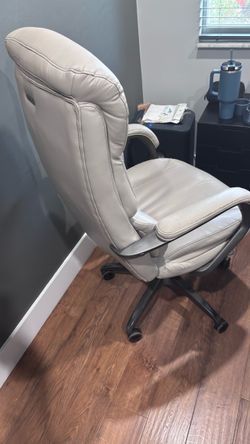 Lazy  boy Cream Leather Executive Office Chair