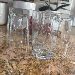 Princess House 7 Vasos Altos Cuadrados  $12 Cada Uno 