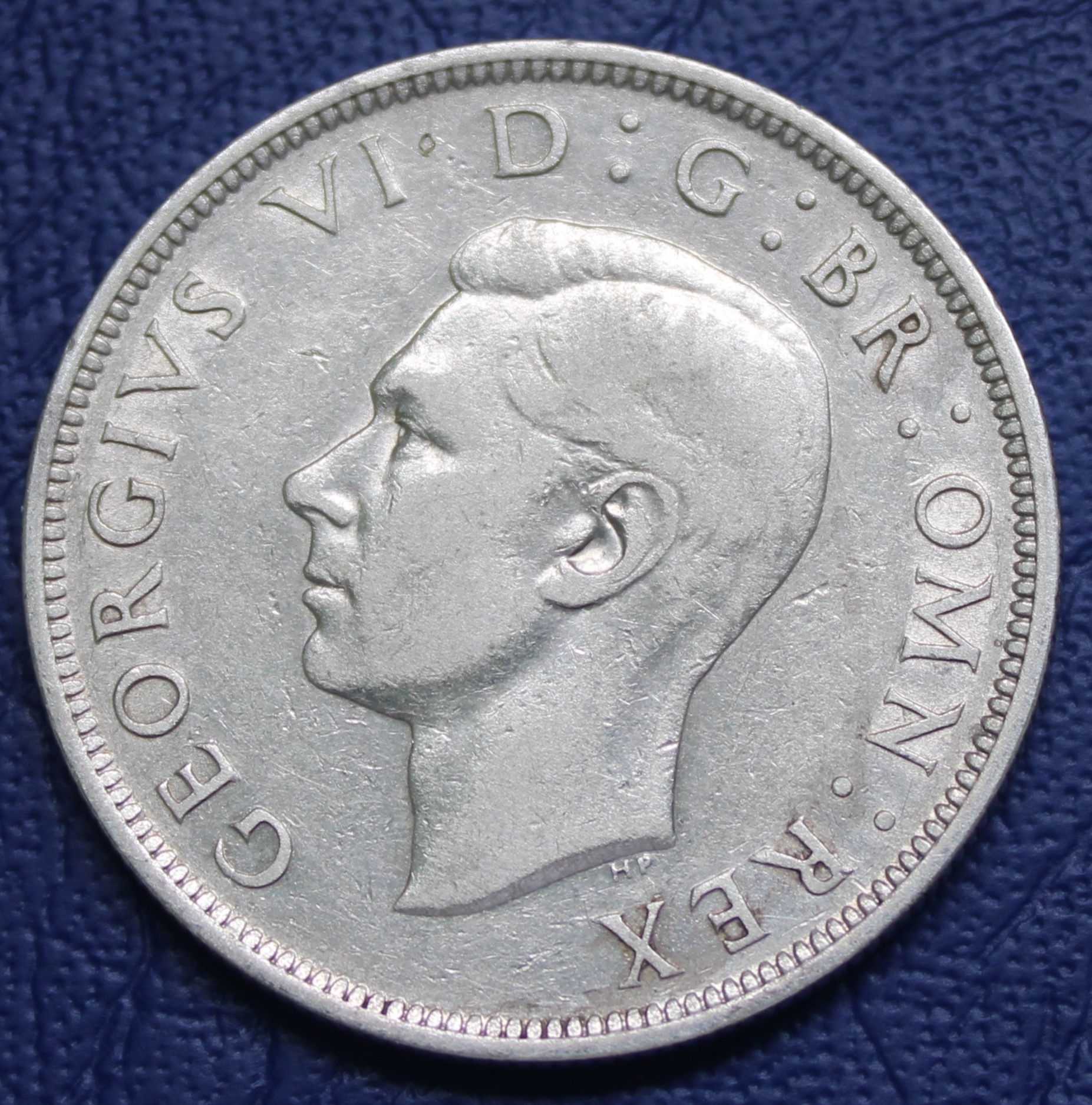 1946 Great Britain King George VI Half Crown Silver Coin