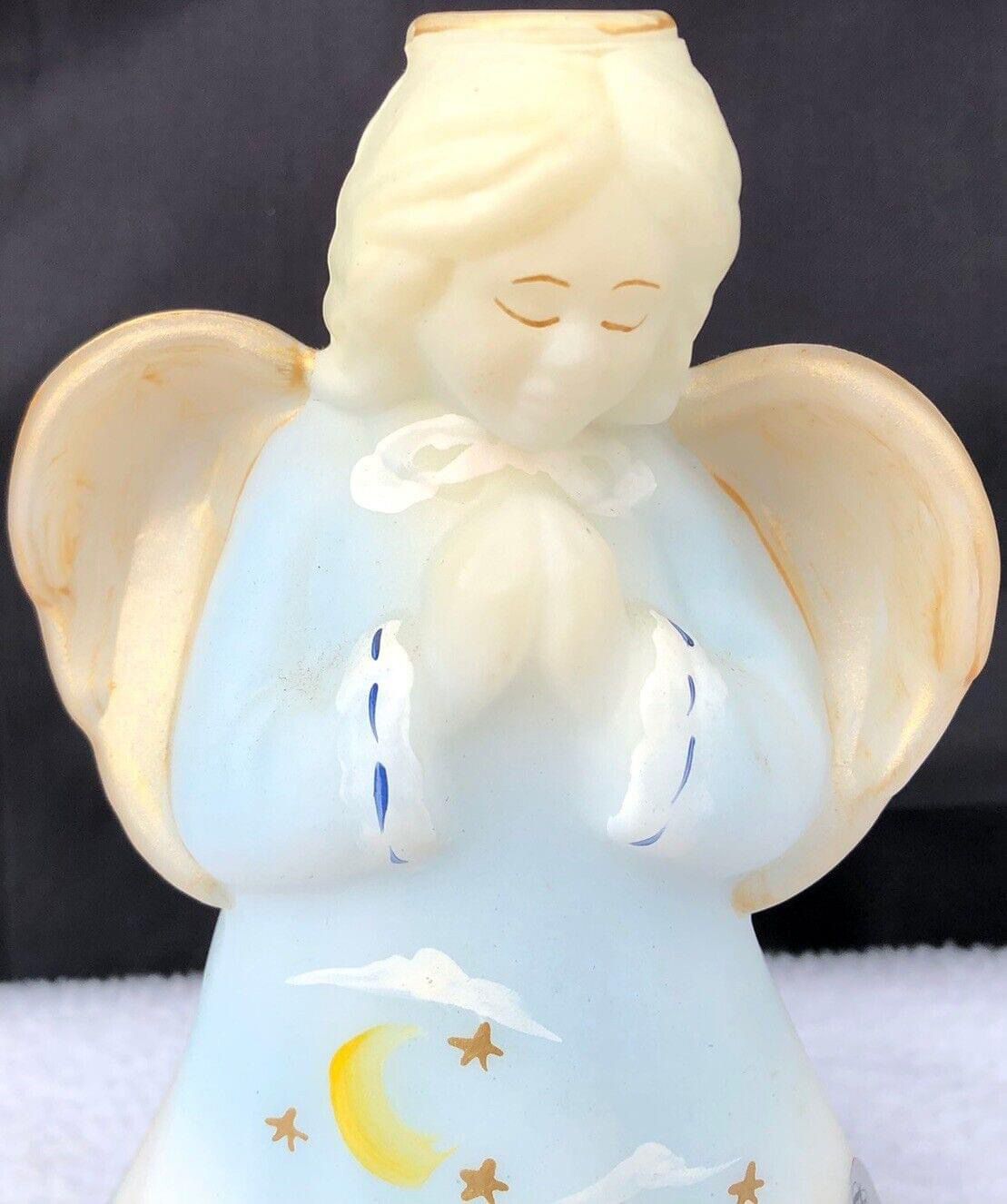 Fenton Art Glass Hand Painted Sarin Angel - Stunning! 